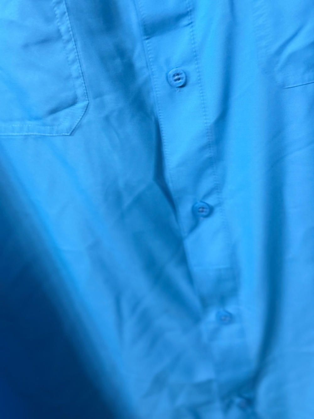 Mens Habit short sleeve vented fishing shirt in Malibu Blue Size 2XL. EUC - Picture 2 of 10